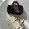 Chic Leather Suede Handbag Small Top Handle Tote