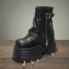 Women S Platform Combat Boots: Non Slip Motorcycle